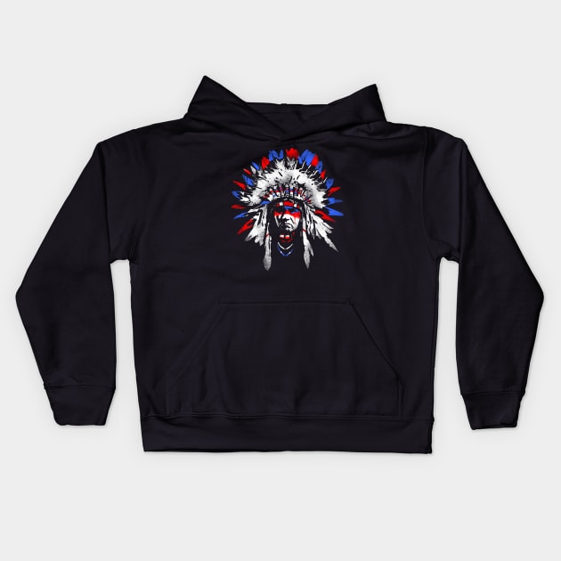 Native American Chief Kids Hoodie by Styr Designs
